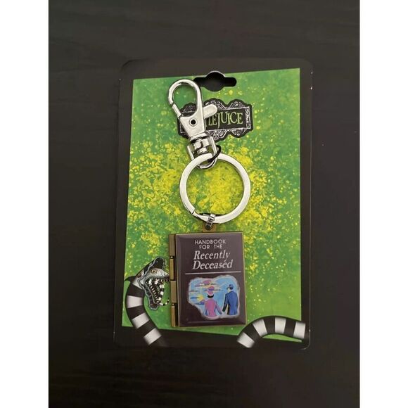 Beetlejuice Handbook for the Recently Deceased Hinge Keychain - Picture 1 of 3